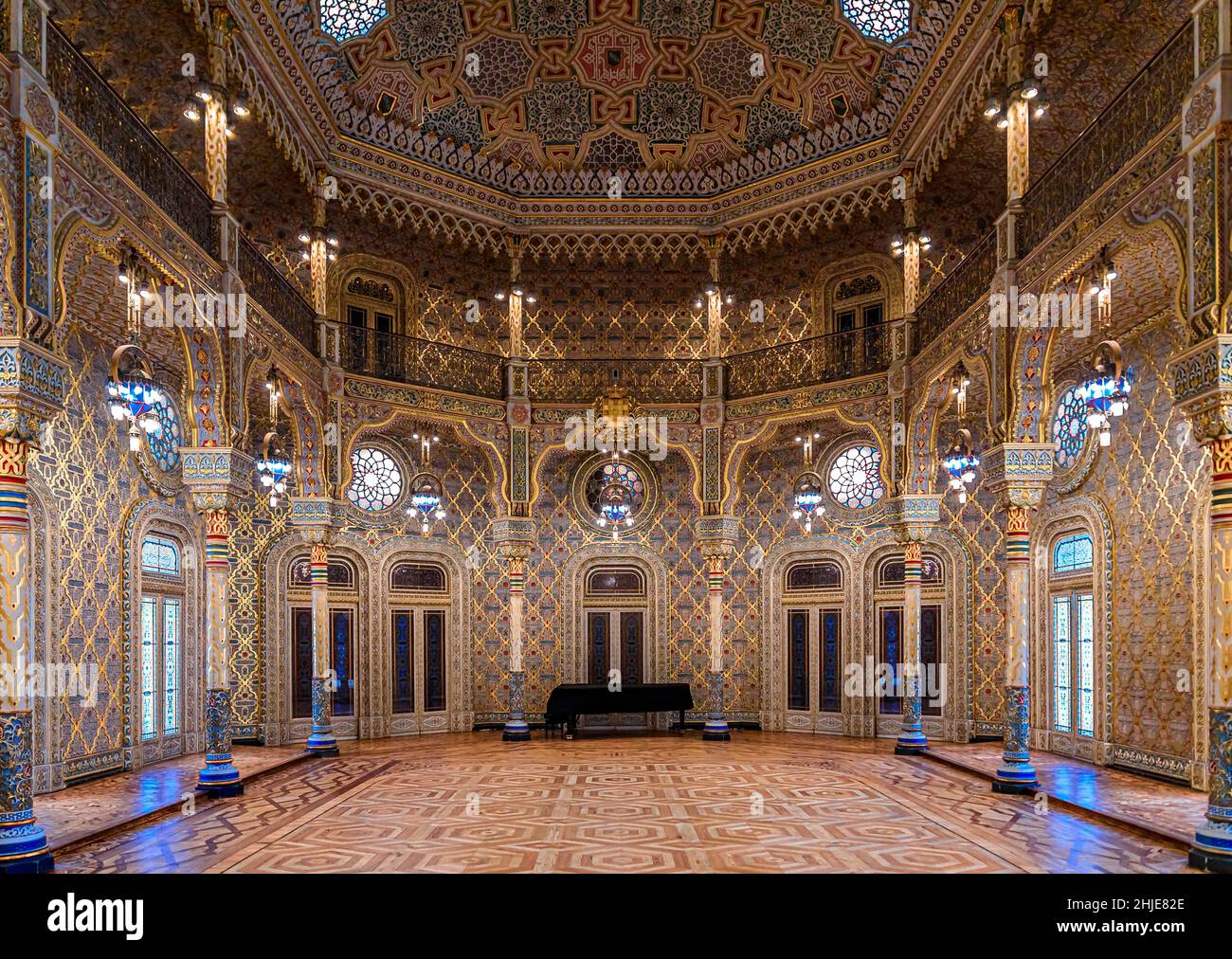 Porto, Portugal - May 31, 2018: Interior of the historical building of the Stock  Exchange Palace or Palacio da Bolsa, famous Arab Golden room Stock Photo -  Alamy