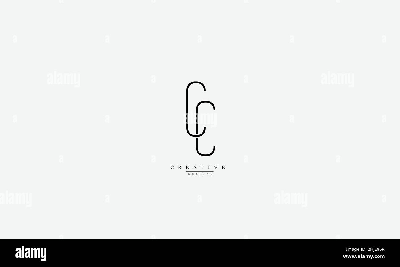 CC CAlphabet letters Initials Monogram logo Stock Vector