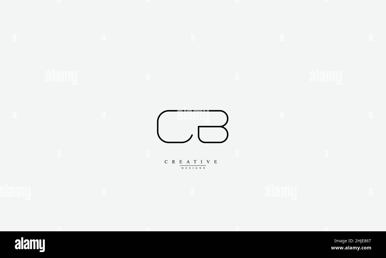 CB BC C B Alphabet letters Initials Monogram logo Stock Vector