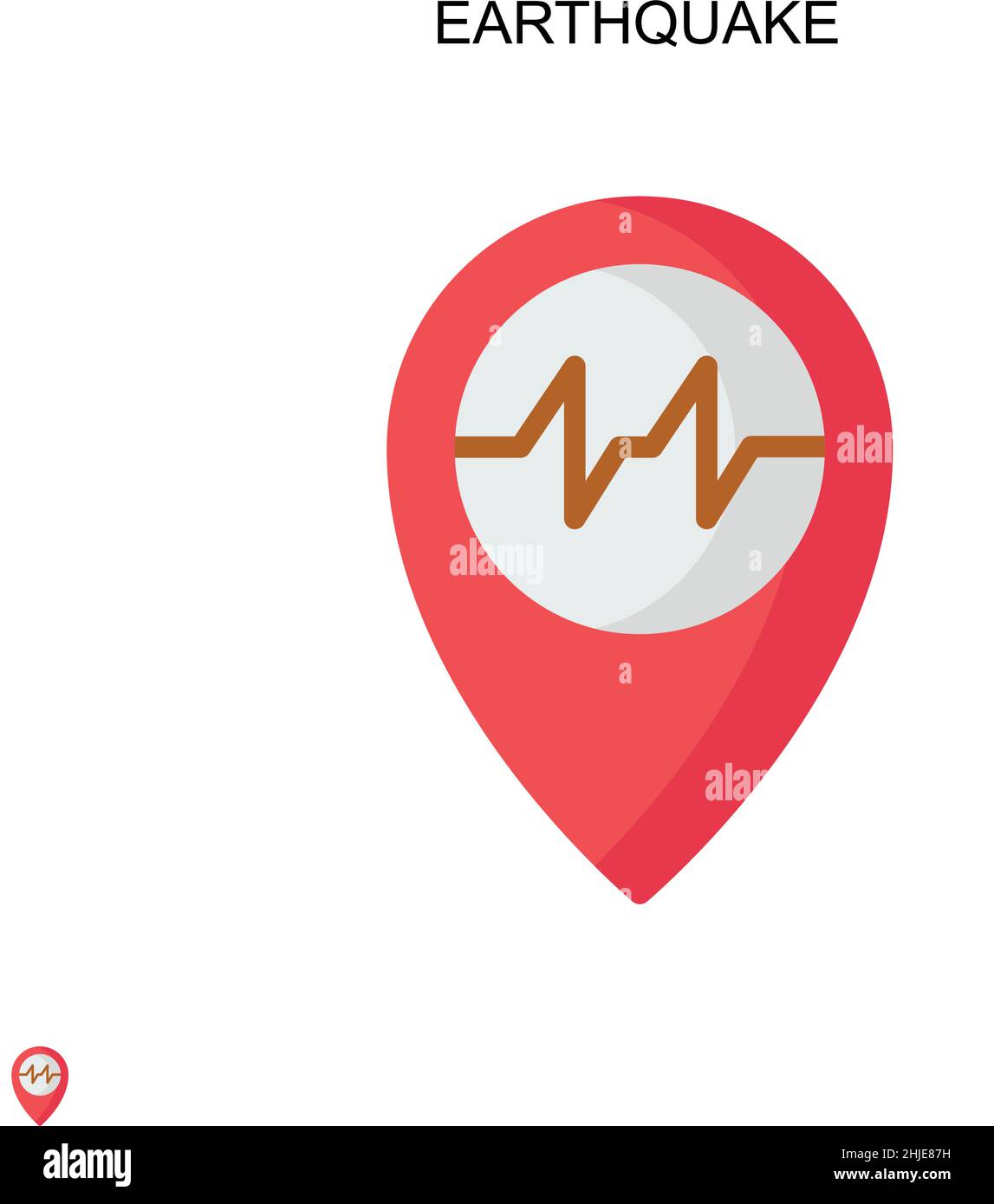 Earthquake Simple vector icon. Illustration symbol design template for web mobile UI element. Stock Vector