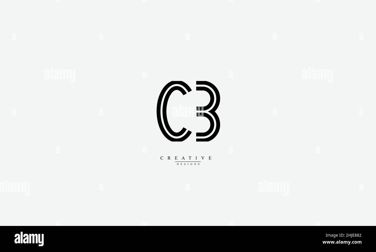 CB BC C B Alphabet letters Initials Monogram logo Stock Vector