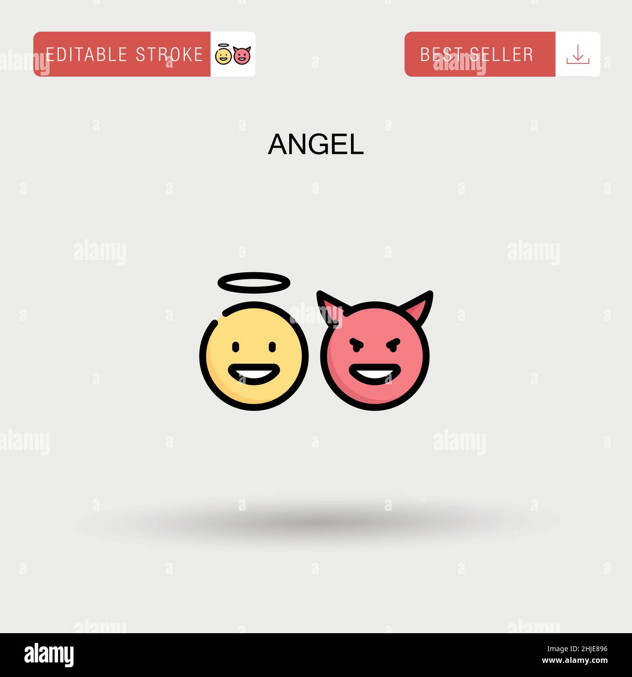 Pair angel wings icon cartoon hi-res stock photography and images - Alamy