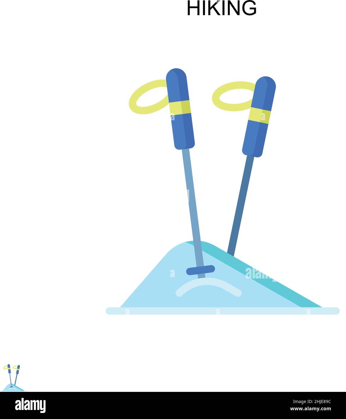 Hiking Simple vector icon. Illustration symbol design template for web mobile UI element. Stock Vector