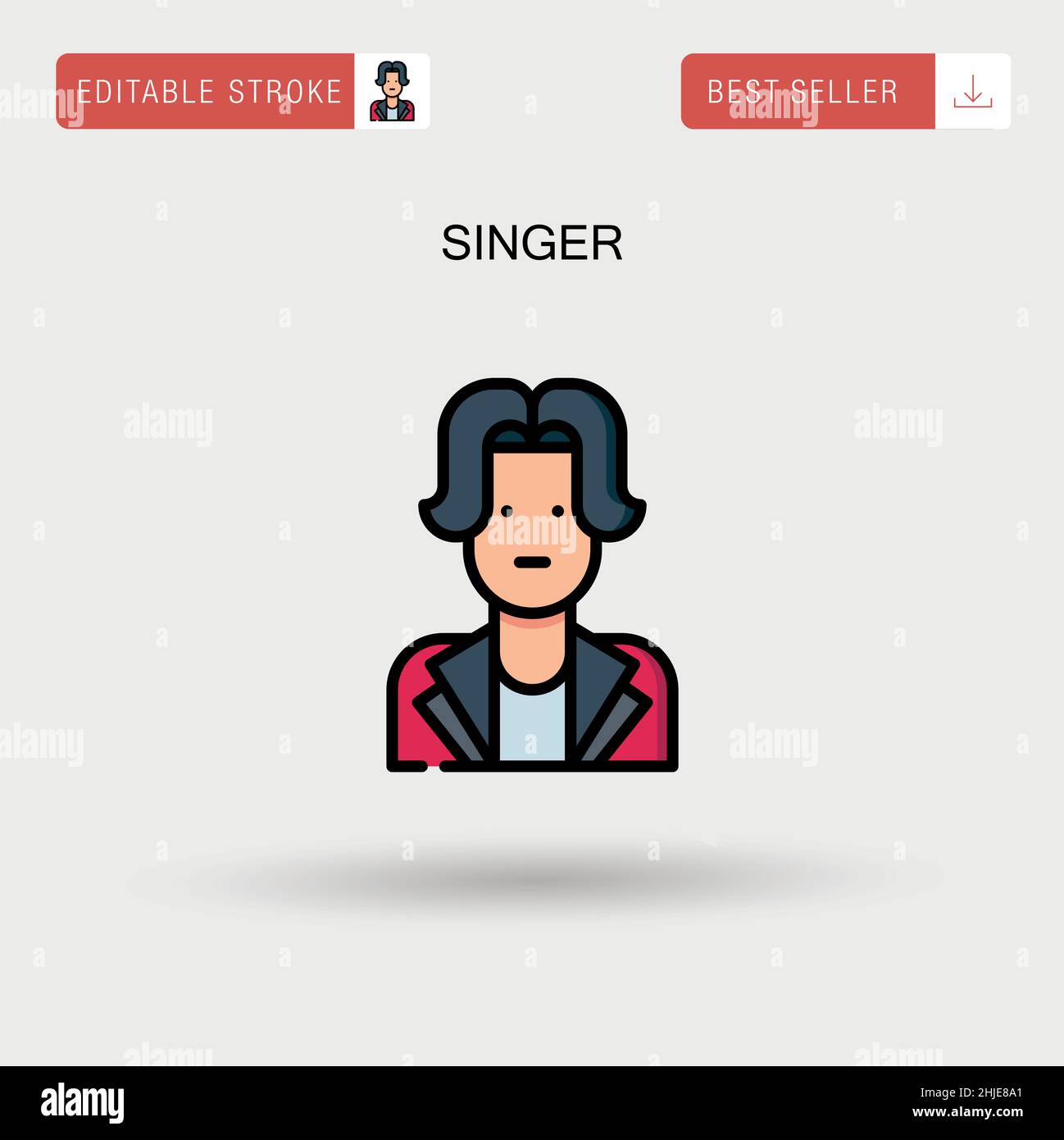 Singer Simple vector icon Stock Vector Image & Art - Alamy