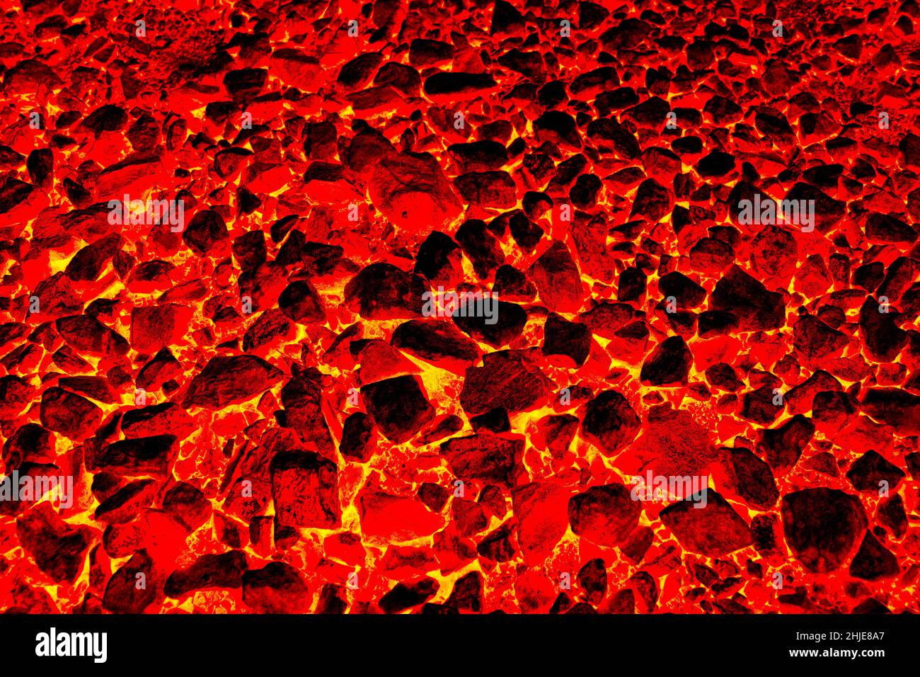 The texture of molten lava Stock Photo