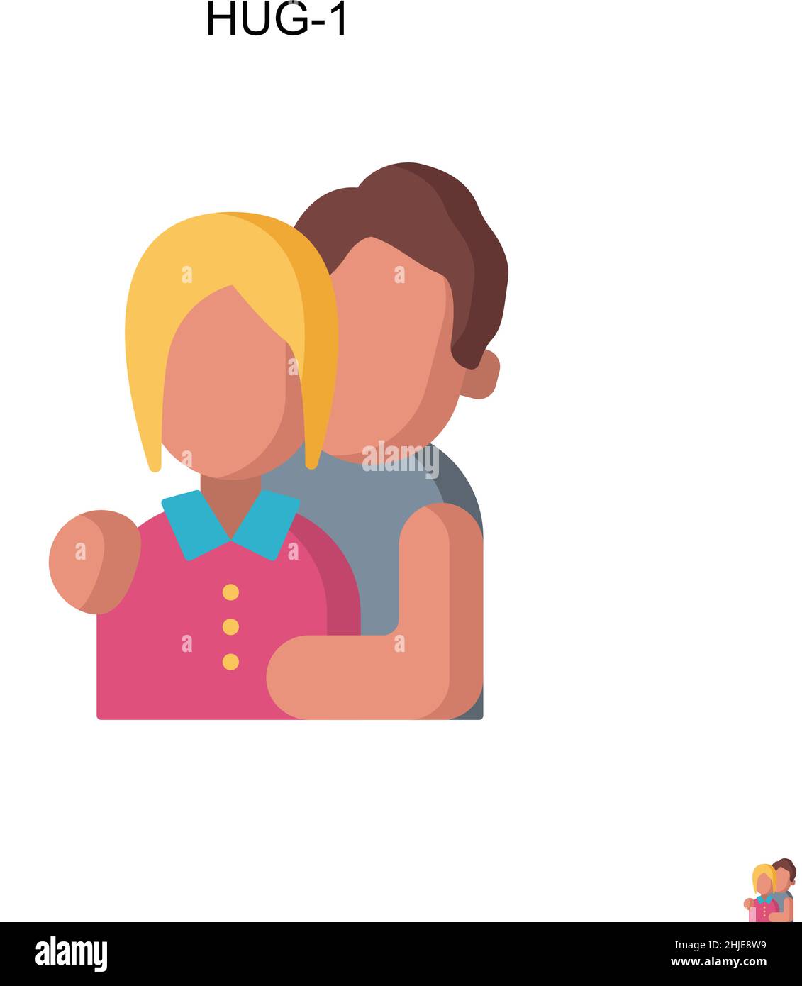 Embrace people illustration hi-res stock photography and images - Alamy