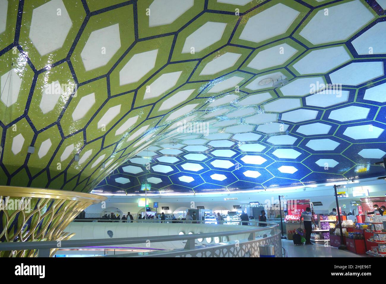 Terminal 1 at Abu Dhabi International Airport, Abu Dhabi, United Arab Emirates Stock Photo
