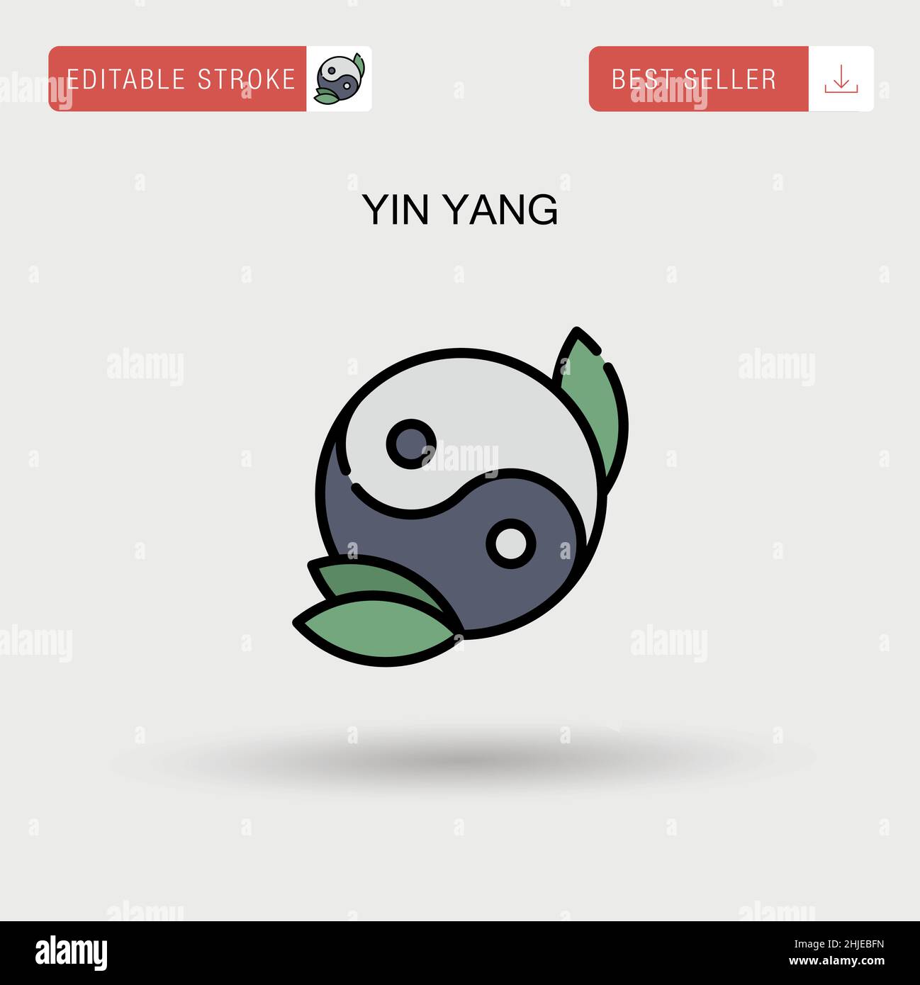 Yin yang Simple vector icon Stock Vector Image & Art - Alamy