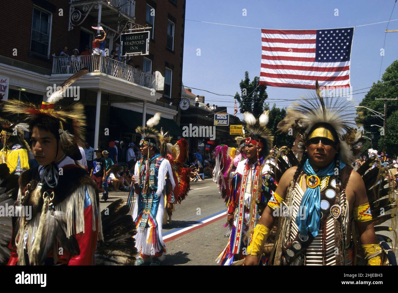 La plus ancienne parade Bristol RI, Fete independance 4 Juillet Stock Photo