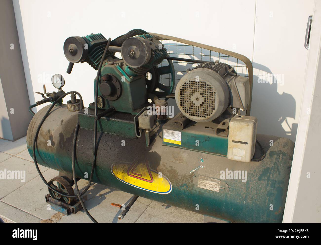 Electrical Air Compressor Stock Photo Alamy