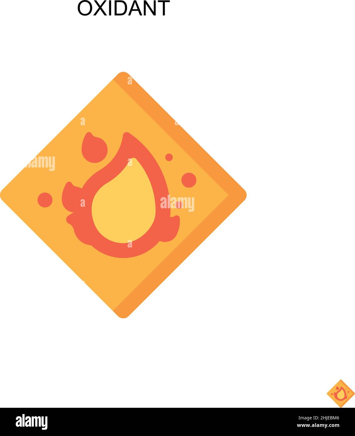 Oxidant Simple vector icon. Illustration symbol design template for web mobile UI element. Stock Vector
