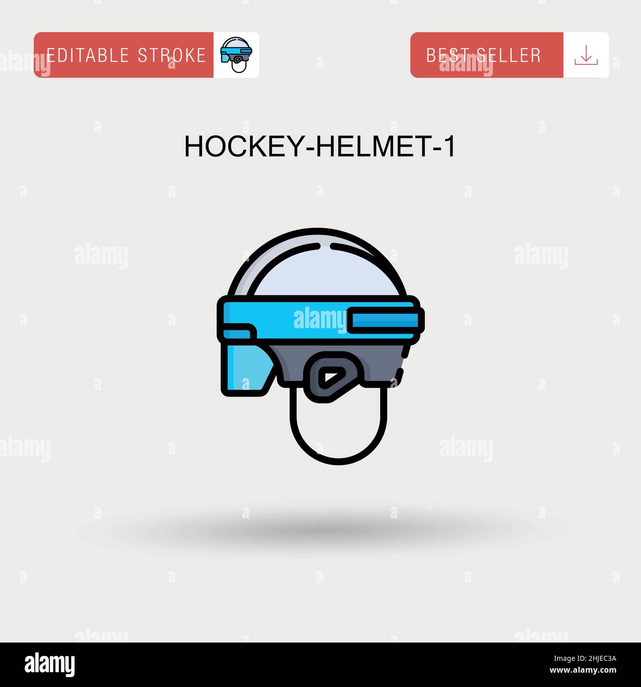 Hockey-helmet-1 Simple vector icon Stock Vector Image & Art - Alamy