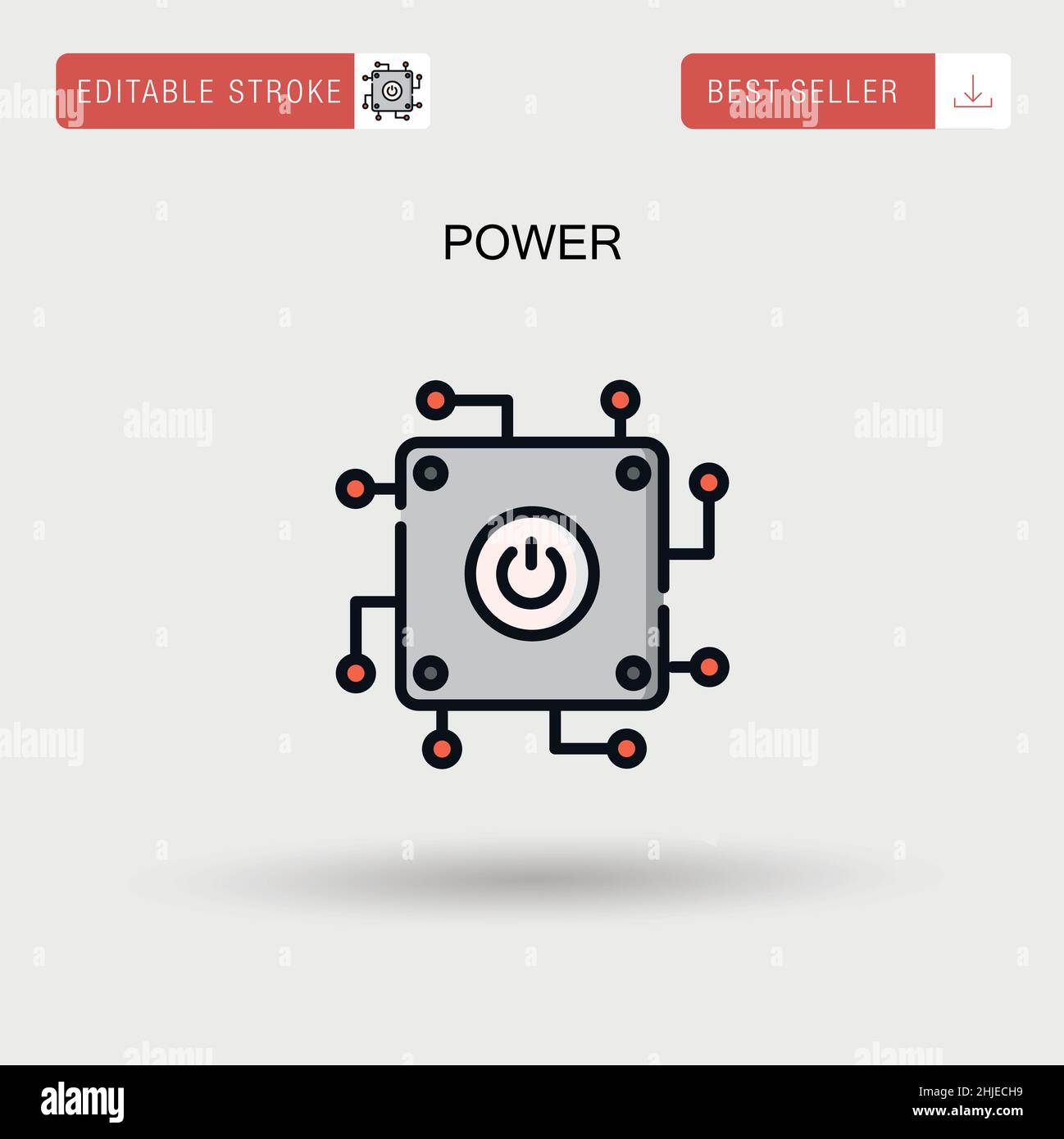 power-simple-vector-icon-stock-vector-image-art-alamy