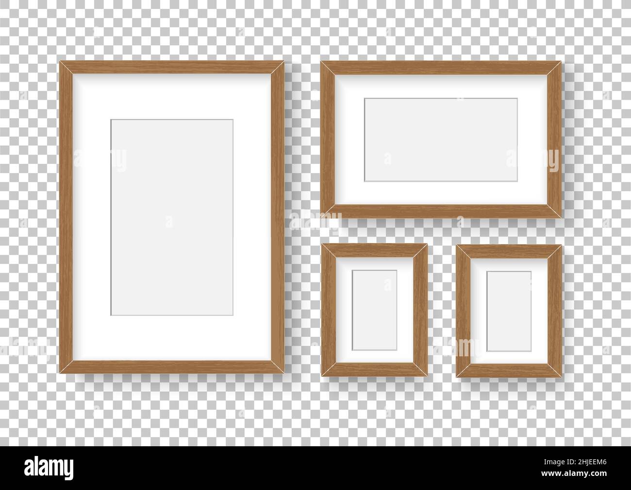 Photo Framework Photo image frame. Wall picture mock up for photograph composition wood ...