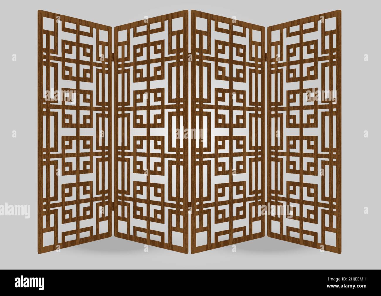 Asian traditional ornament wooden frame pattern. Room divider antique ...