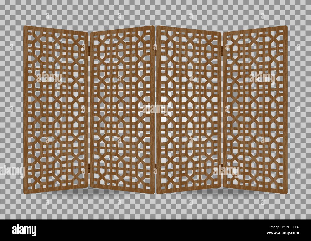 Traditional korea ornament wooden decorative frame pattern. Room