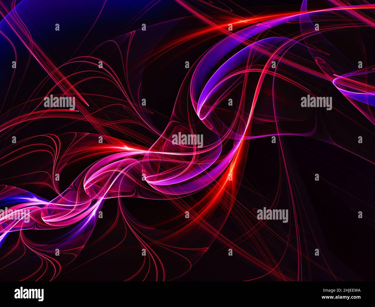 Beautiful background with colored glowing curves - abstract illustration Stock Photo