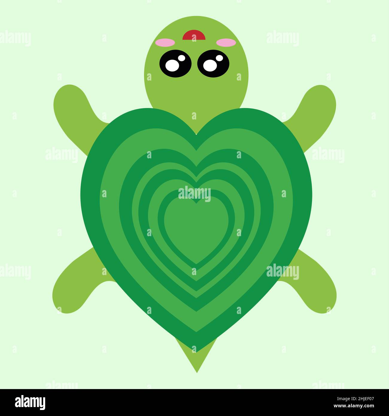Turtle illustration. cute Turtle clip art or image Stock Photo - Alamy