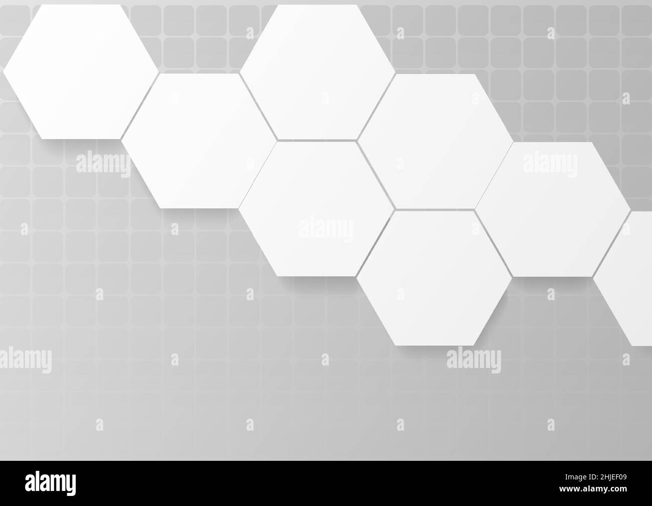 Hexagon honeycomb abstract background. White geometric gradient shape ...