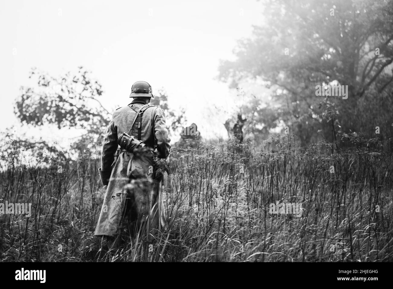 War re enactment Black and White Stock Photos & Images - Alamy
