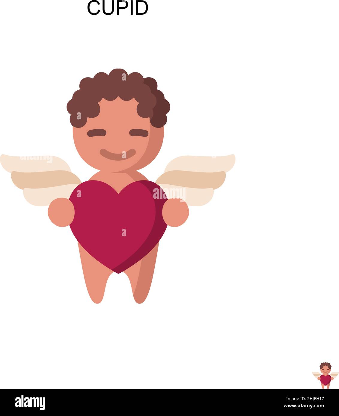 Cupid Simple vector icon. Illustration symbol design template for web mobile UI element. Stock Vector