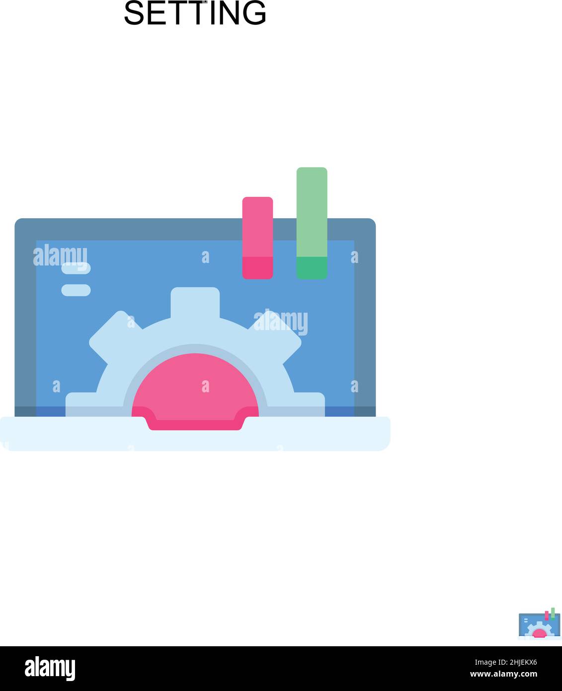 Setting Simple vector icon. Illustration symbol design template for web ...