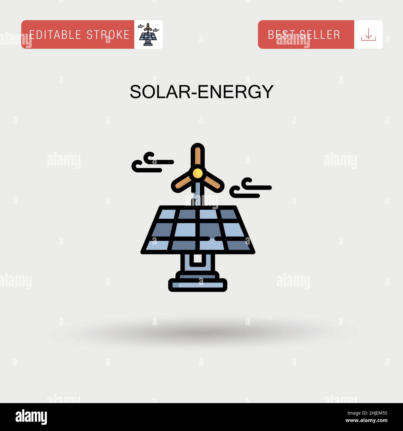 Solar-energy Simple vector icon Stock Vector Image & Art - Alamy