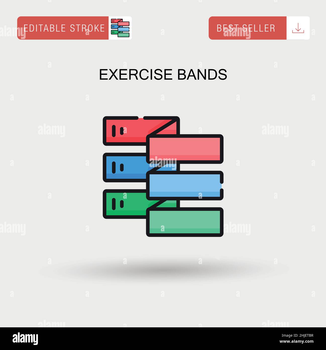Exercise bands Simple vector icon Stock Vector Image & Art Alamy