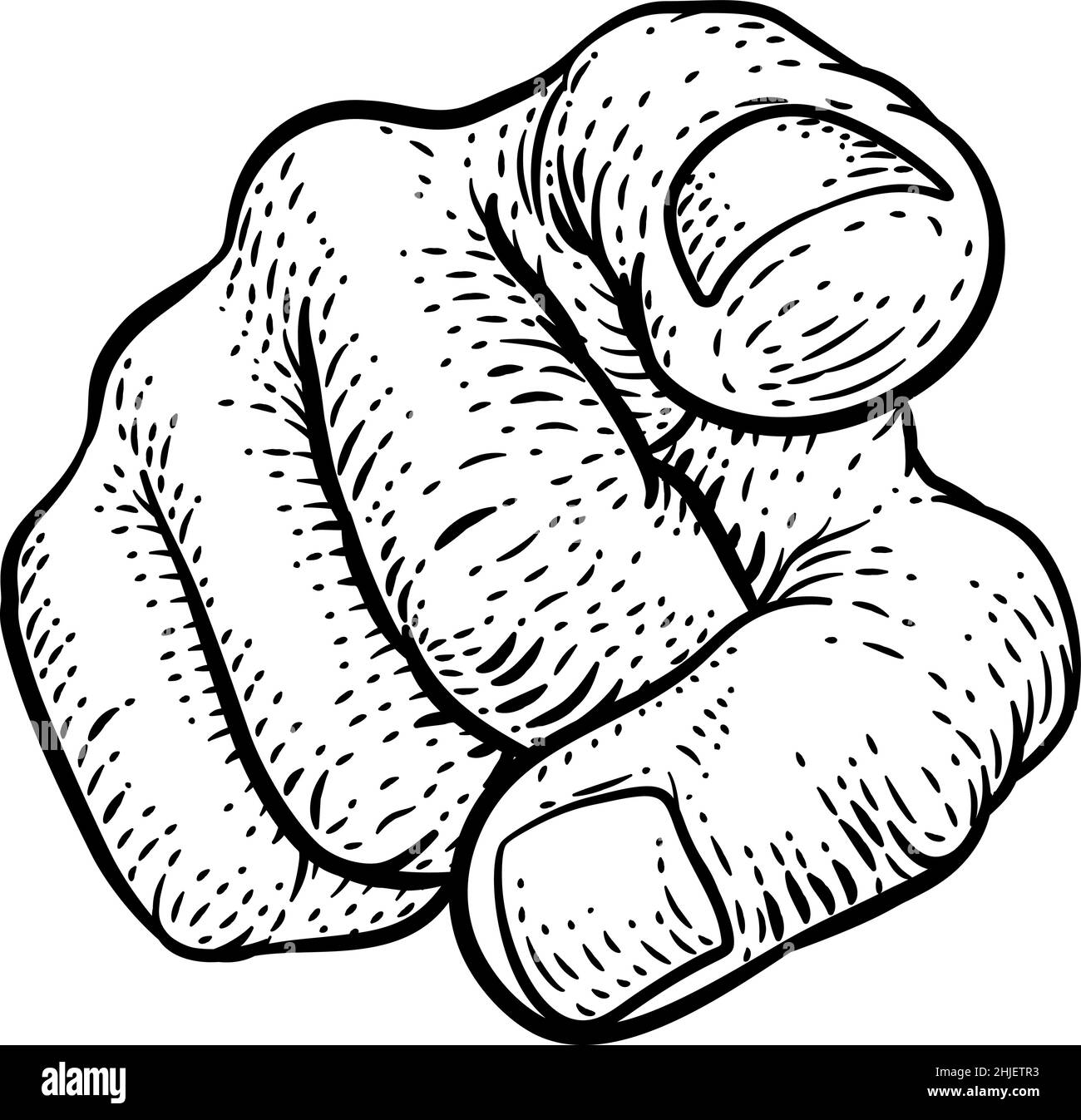 Hand Pointing Finger At You Vintage Woodcut Style Stock Vector