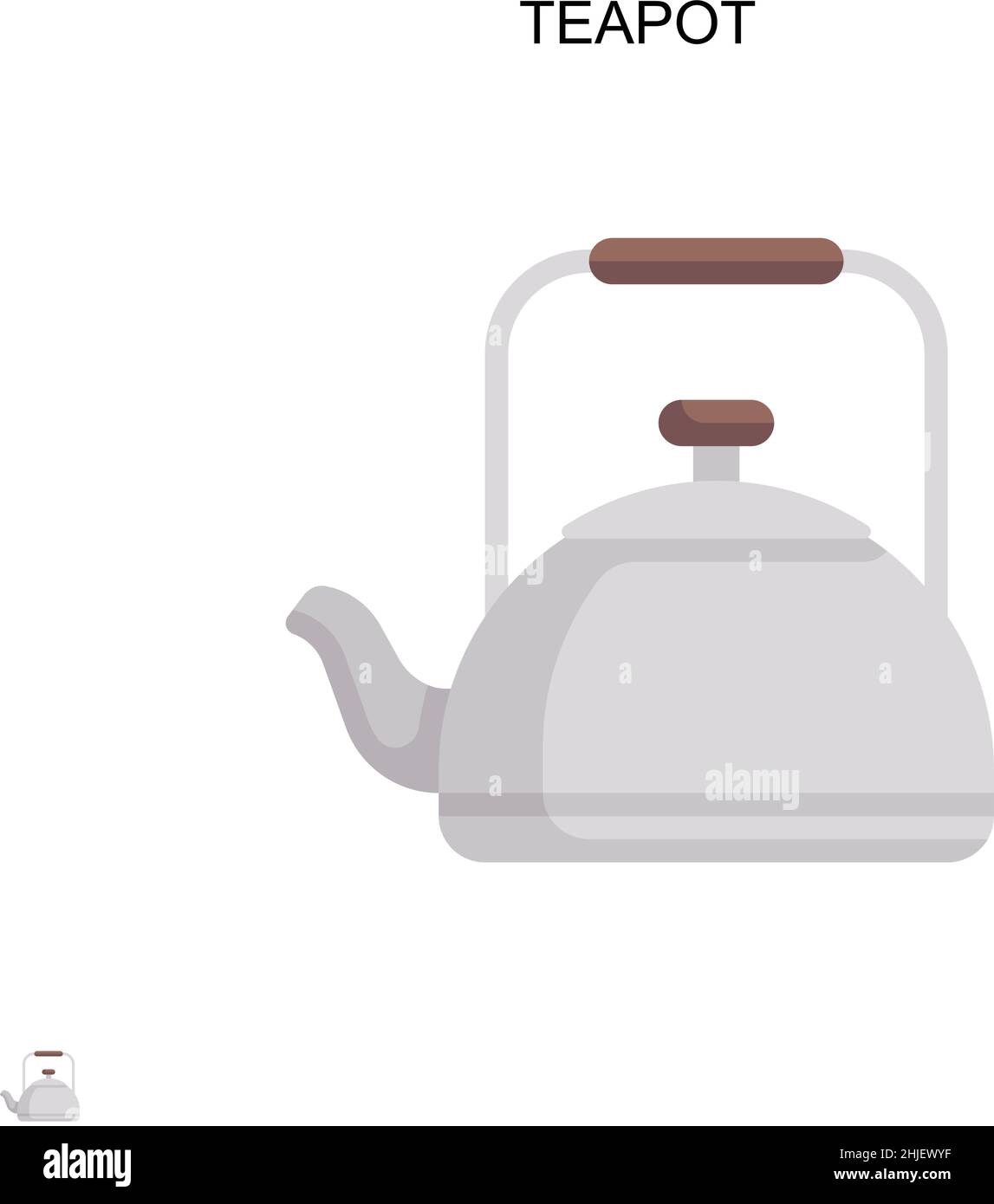 Teapot Simple vector icon. Illustration symbol design template for web ...