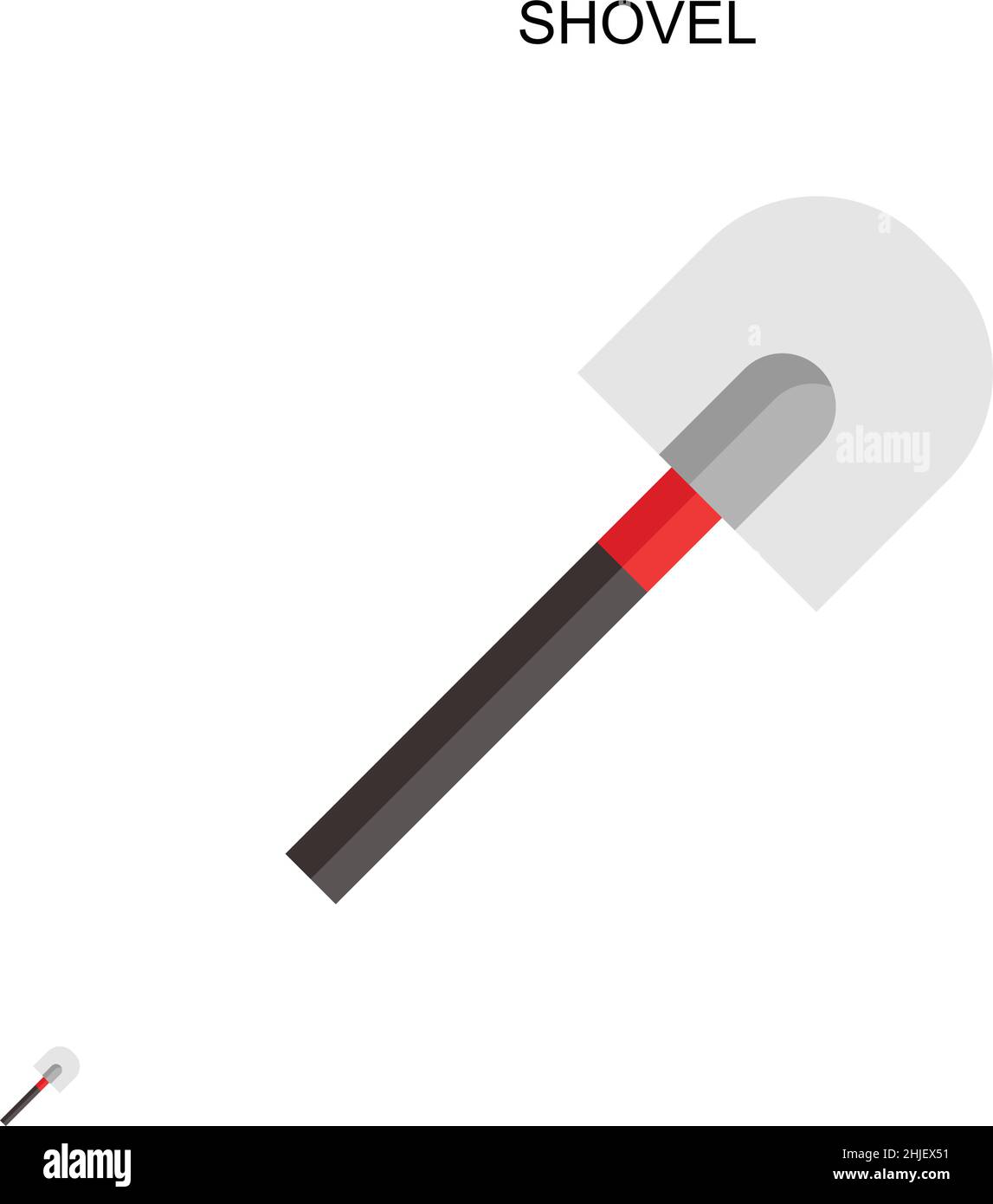 Shovel Simple vector icon. Illustration symbol design template for web mobile UI element. Stock Vector