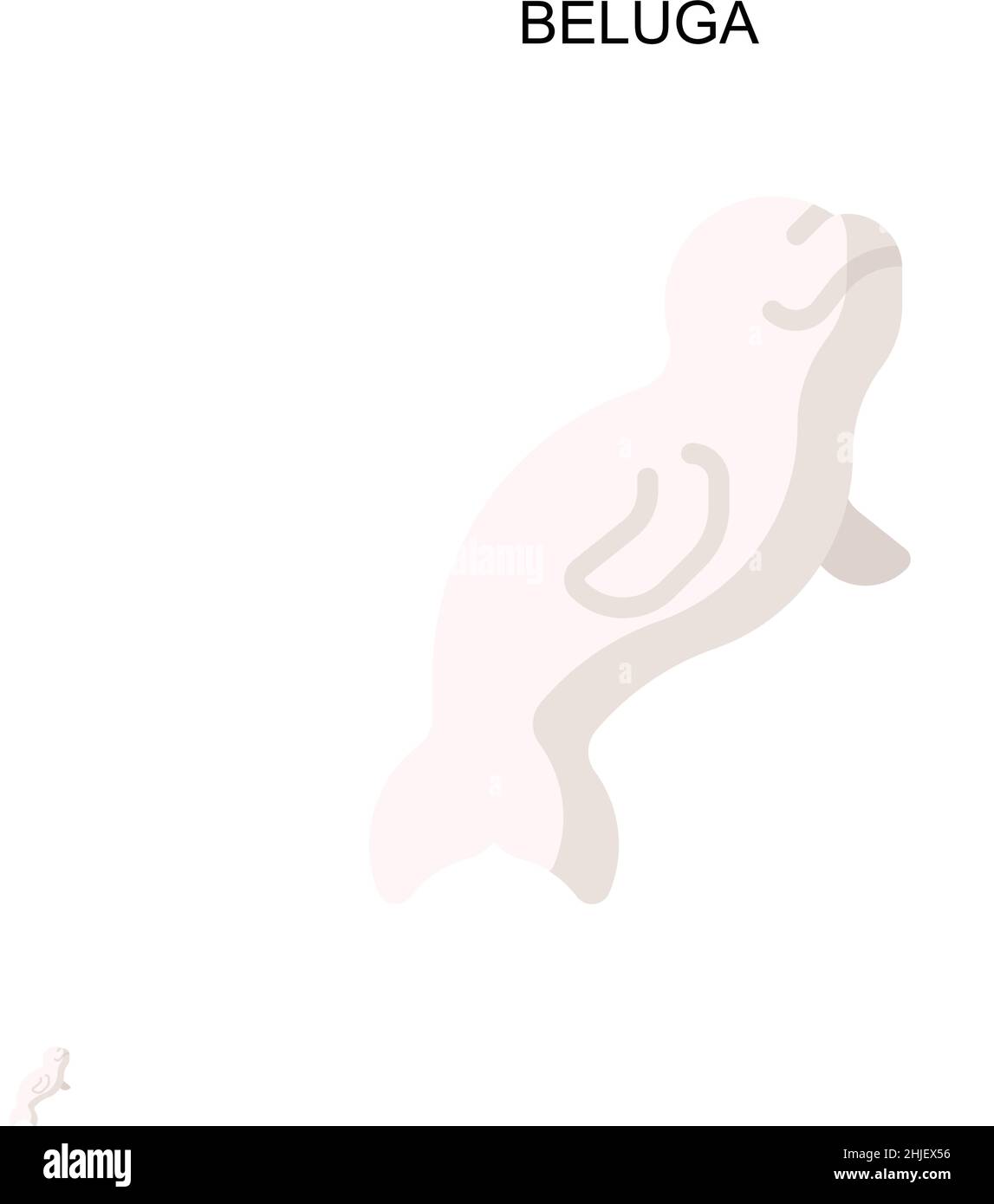 Beluga Simple vector icon. Illustration symbol design template for web mobile UI element. Stock Vector