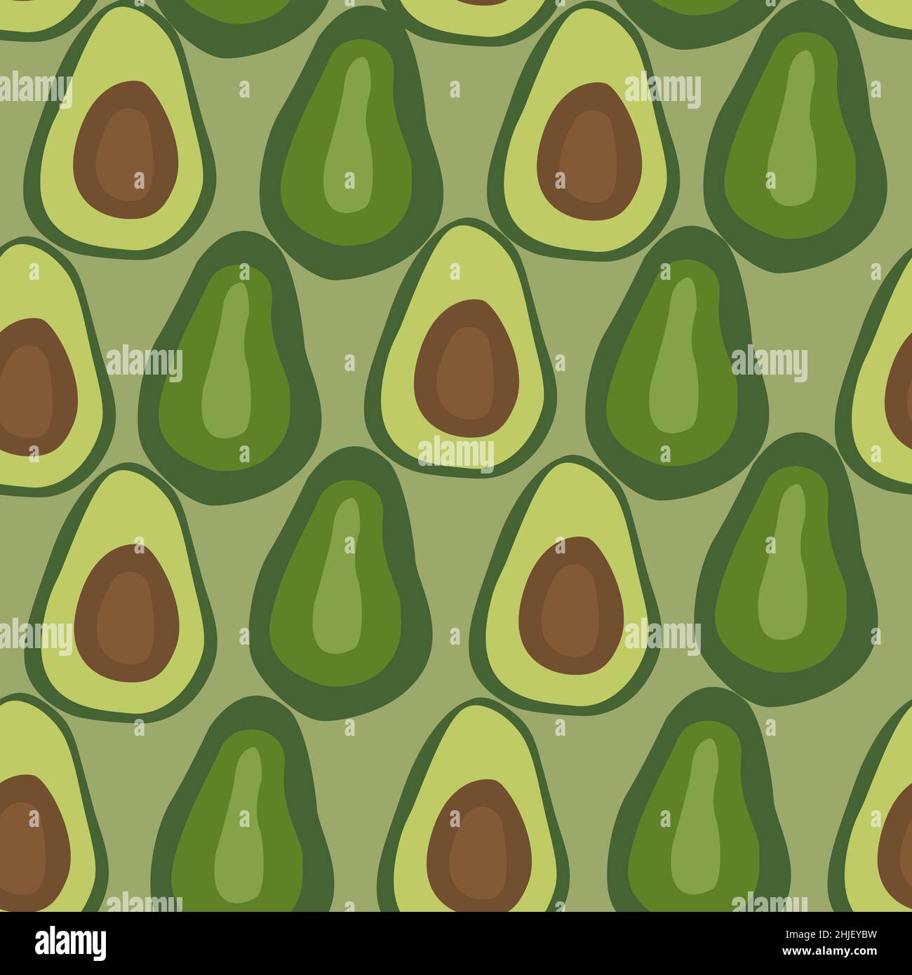 Fruity pattern with avocado fruit Stock Vector