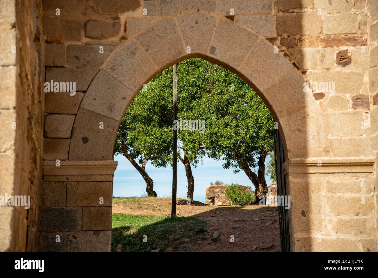 the Castelo de Mourao in the Town of Mourao in Alentejo in Portugal ...