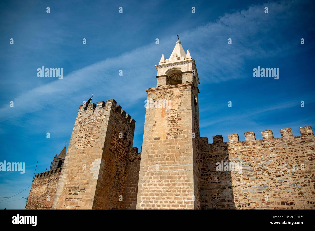 the Castelo de Mourao in the Town of Mourao in Alentejo in Portugal ...
