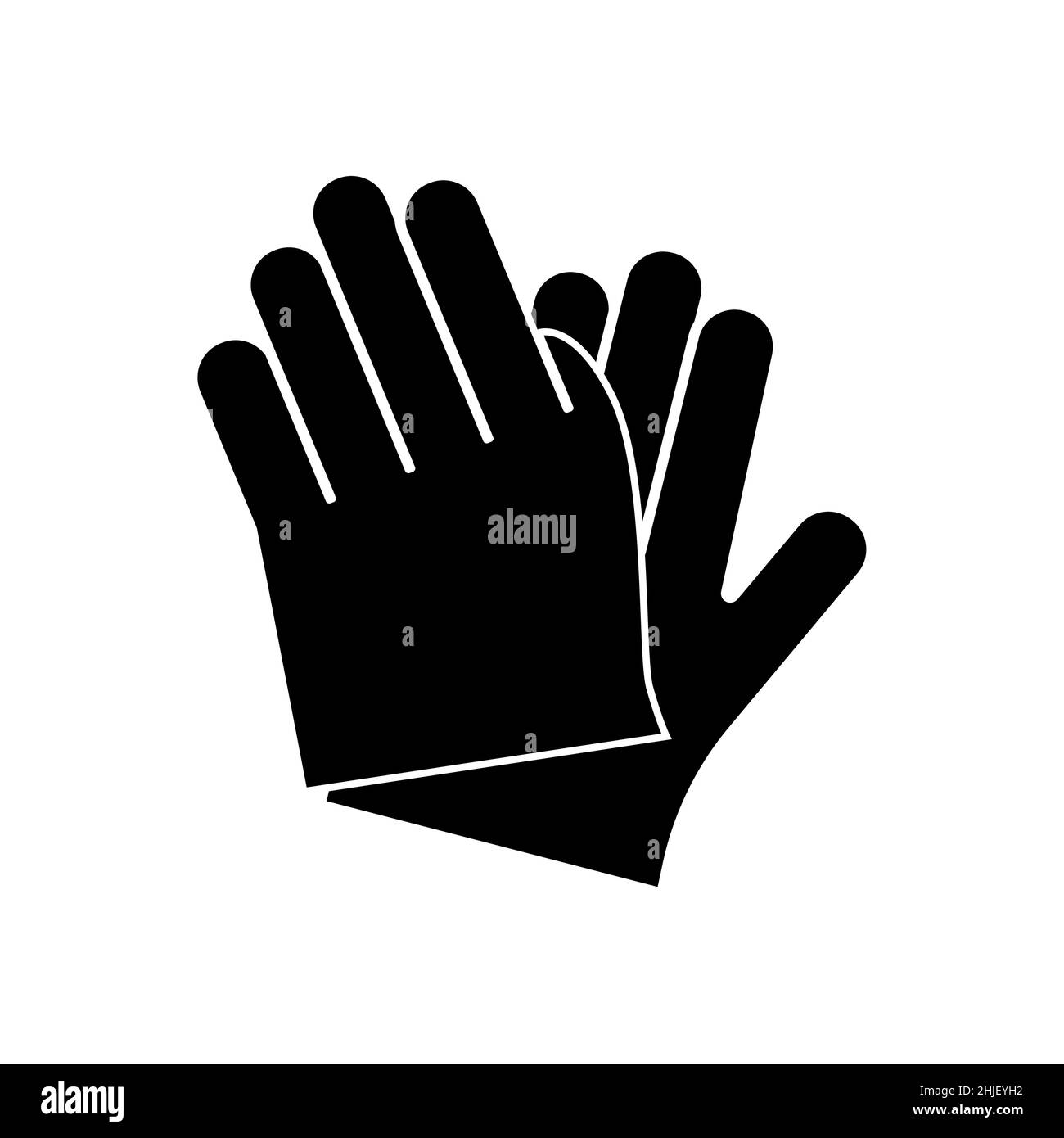 Work gloves icon line art isolated on white background Stock Vector ...