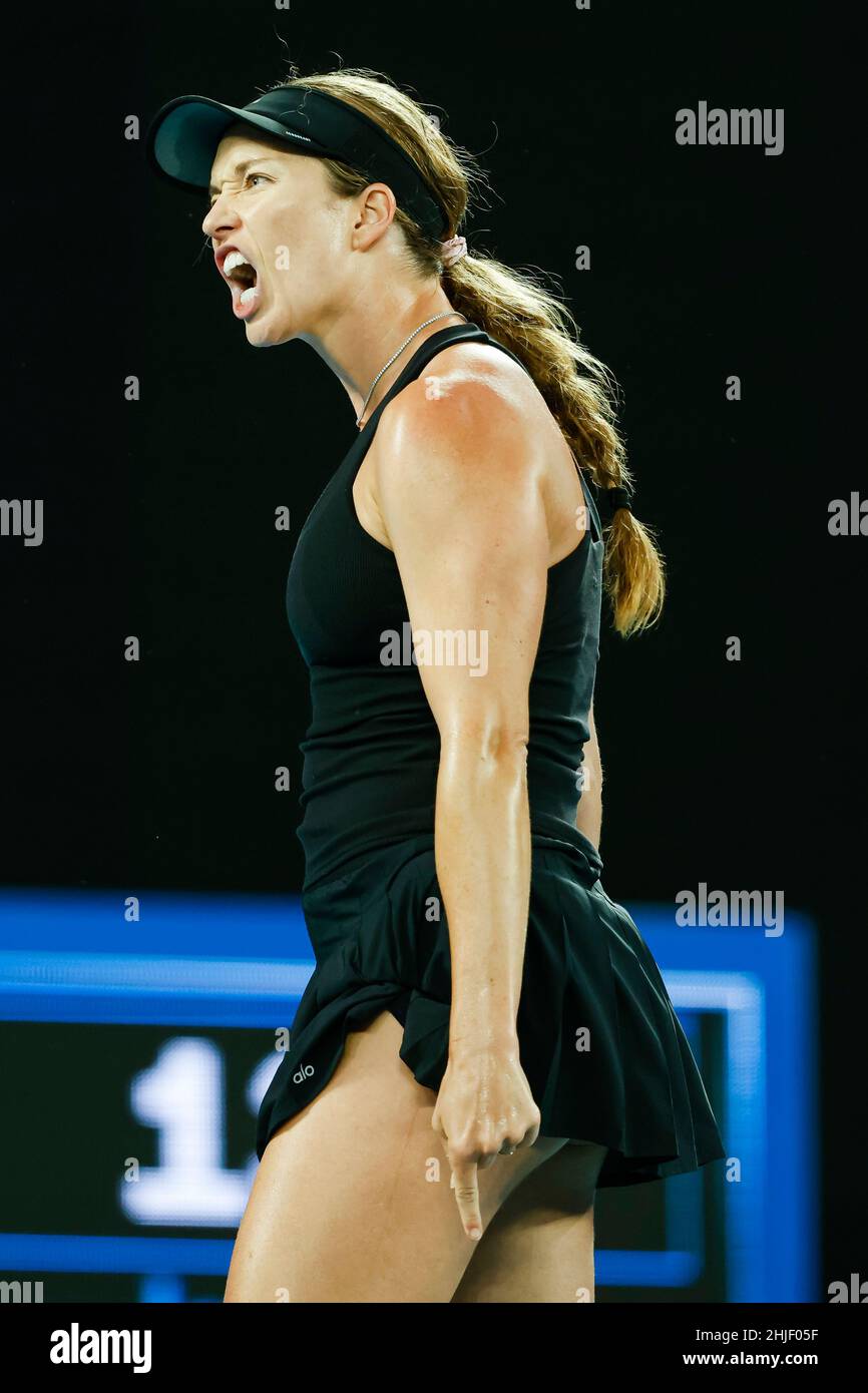 Melbourne, Australia, 29th Jan, 2022. Tennis player Danielle Collins is