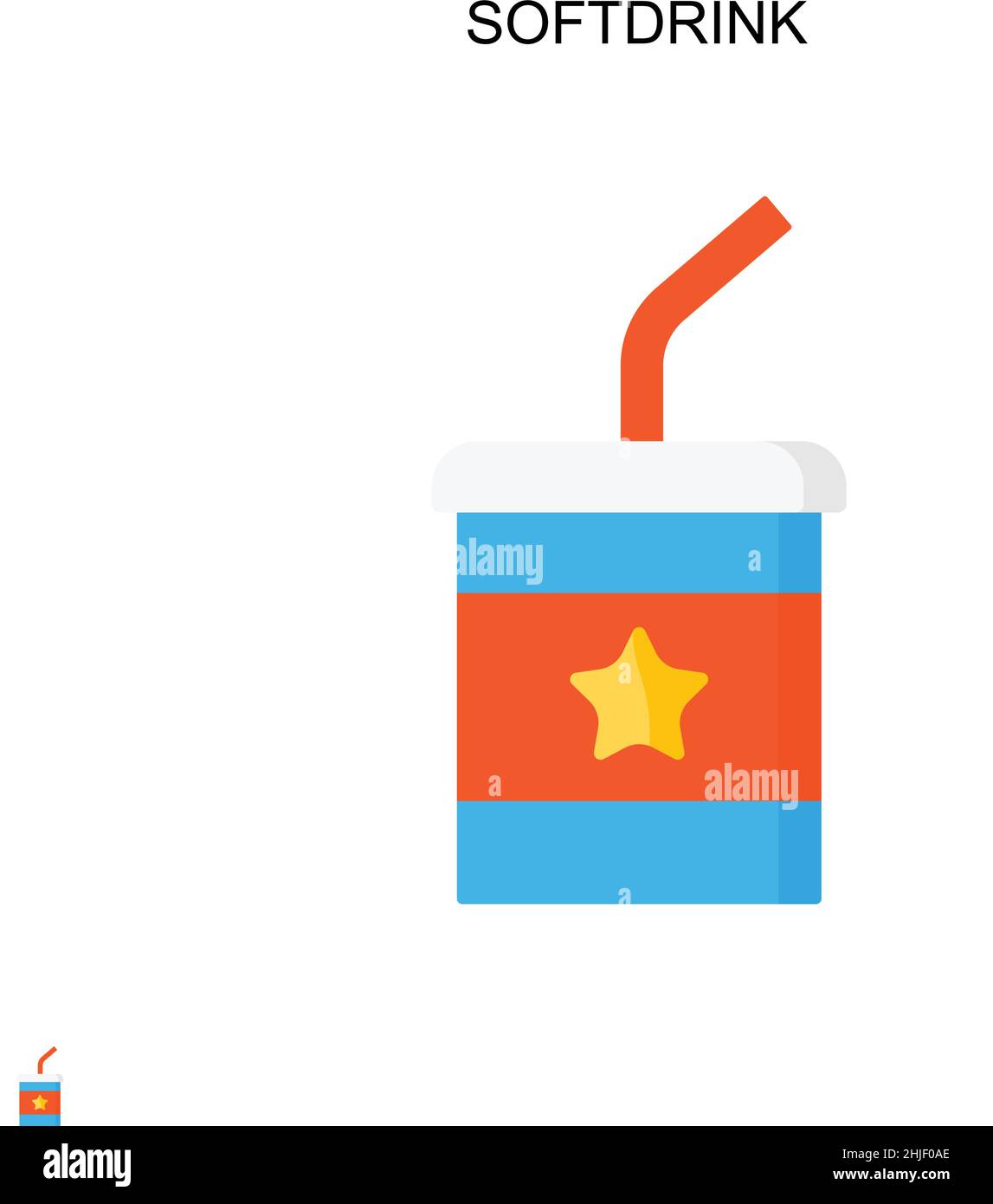 Softdrink Simple vector icon. Illustration symbol design template for web mobile UI element. Stock Vector