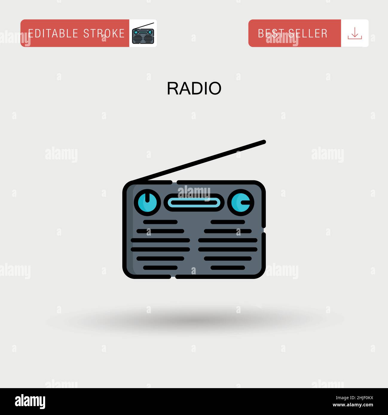 Radio Simple vector icon Stock Vector Image & Art - Alamy