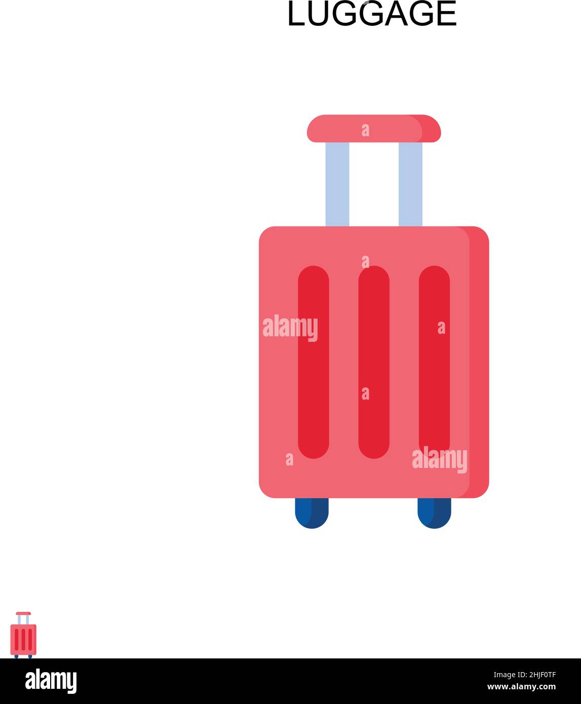 Luggage Simple vector icon. Illustration symbol design template for web mobile UI element. Stock Vector