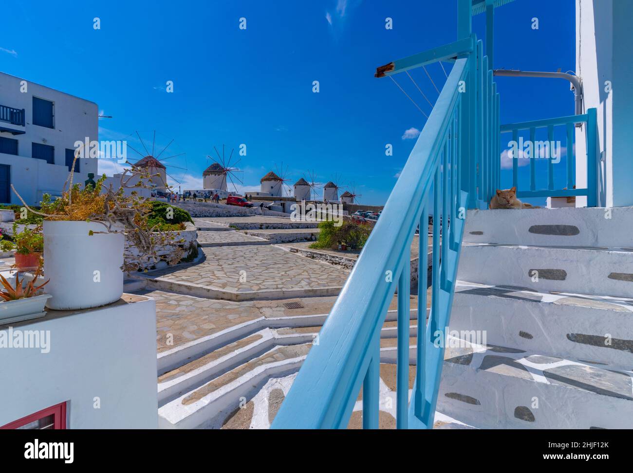 view-of-windmills-from-white-and-blue-house-mykonos-town-mykonos