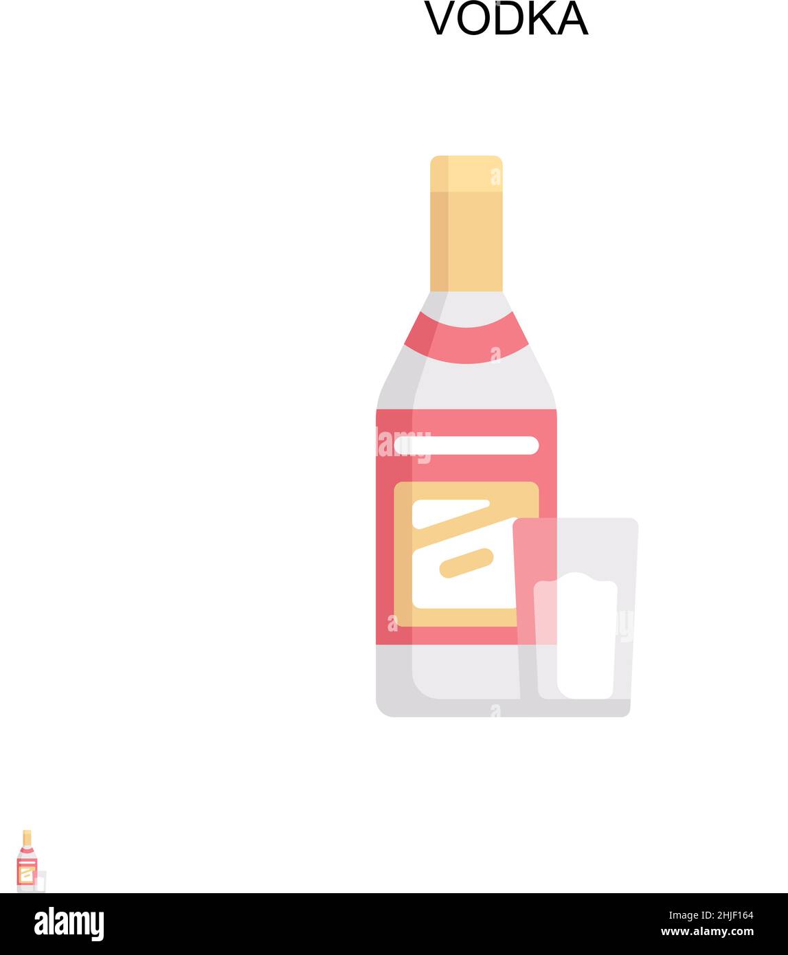 Vodka Simple vector icon. Illustration symbol design template for web mobile UI element. Stock Vector