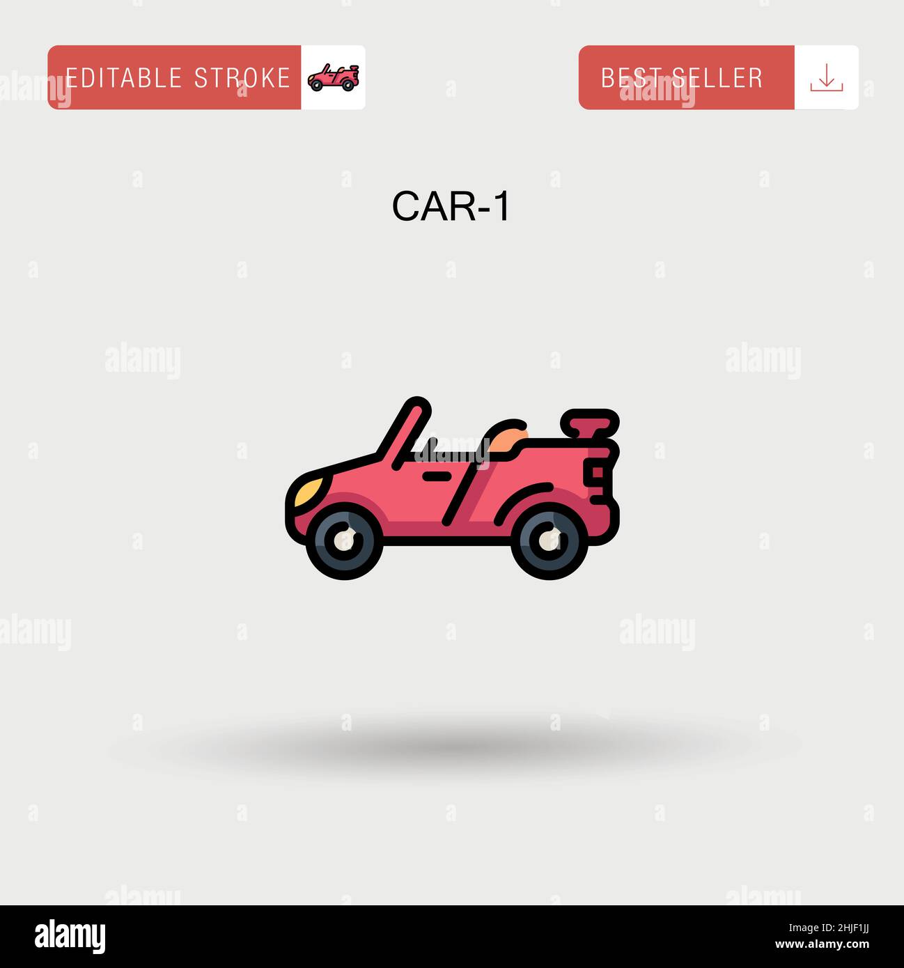 Car-1 Simple vector icon Stock Vector Image & Art - Alamy