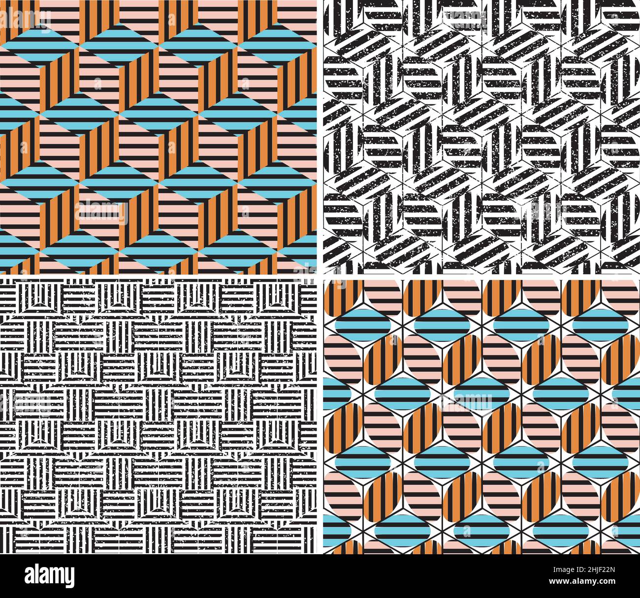 4 different vector patterns in the same package(eps). One pattern is ...
