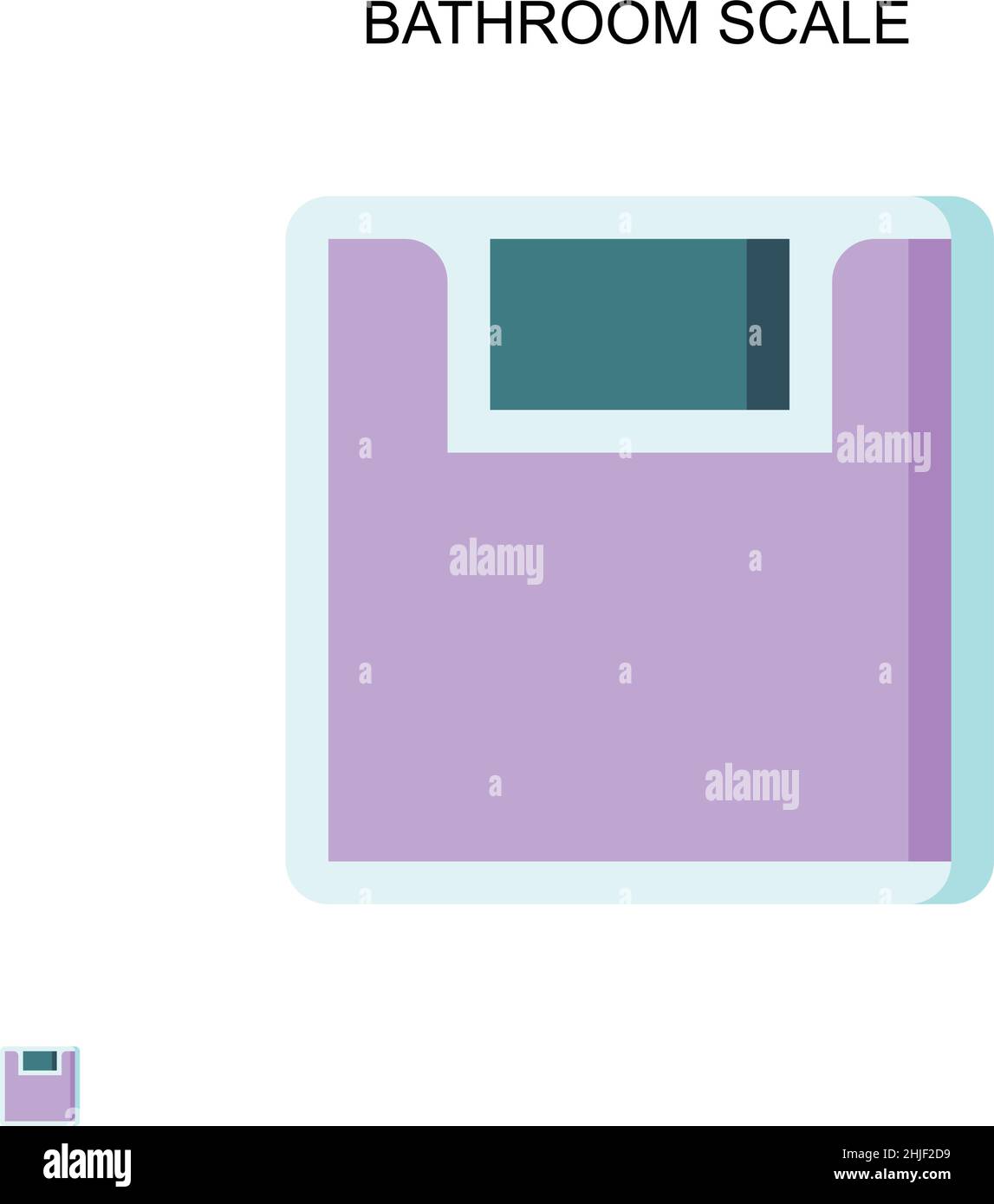 Bathroom scale Simple vector icon. Illustration symbol design template ...