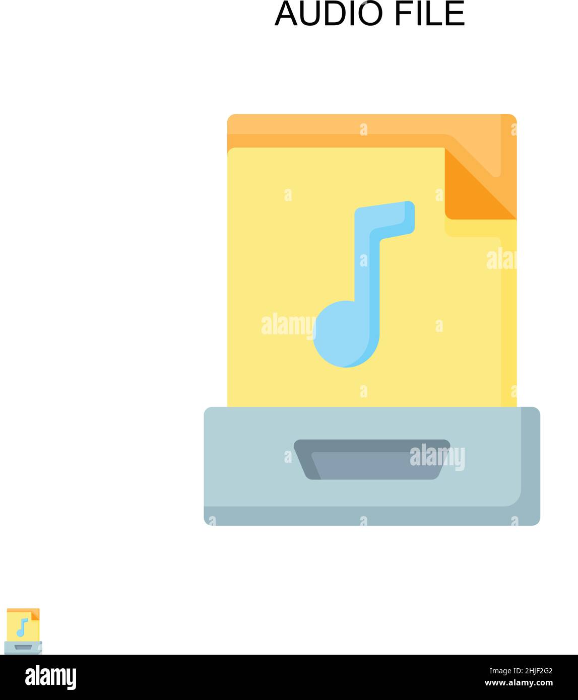 Audio file Simple vector icon. Illustration symbol design template for web mobile UI element. Stock Vector