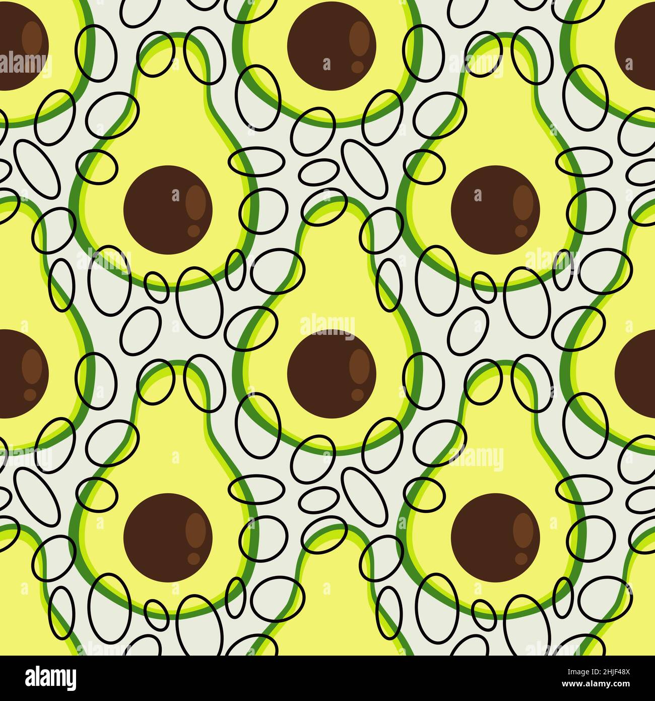 Avocado seamless pattern for fabrics and textiles and packaging and ...