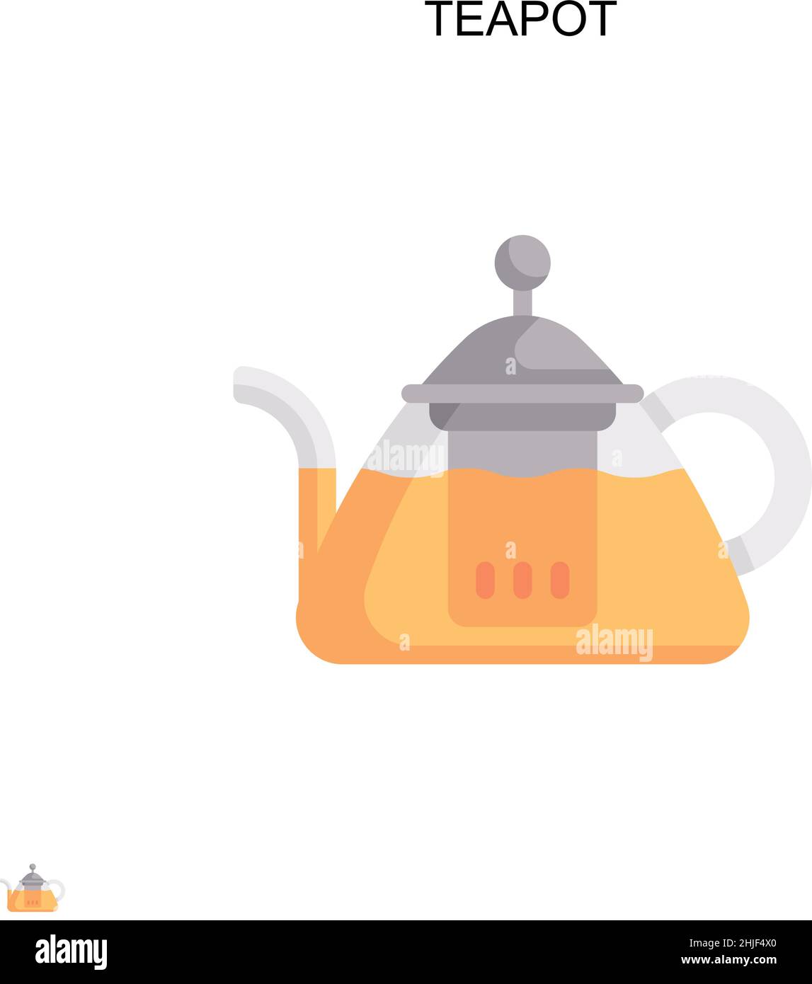 Teapot Simple vector icon. Illustration symbol design template for web ...