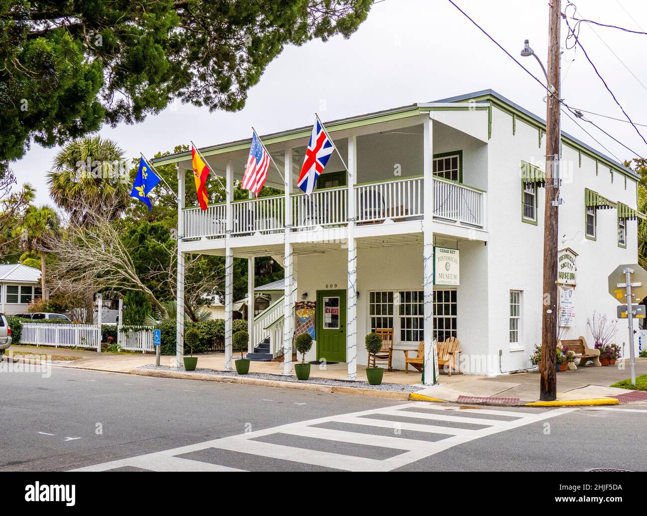 Cedar Key Historical Society Museum on Cedar Key Florida USA Stock Photo