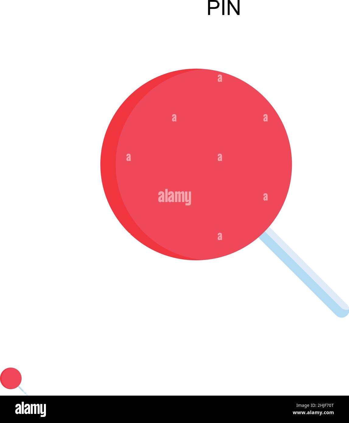 Pin Simple vector icon. Illustration symbol design template for web ...
